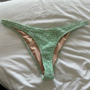 Pastel Green and White Bikini Bottom